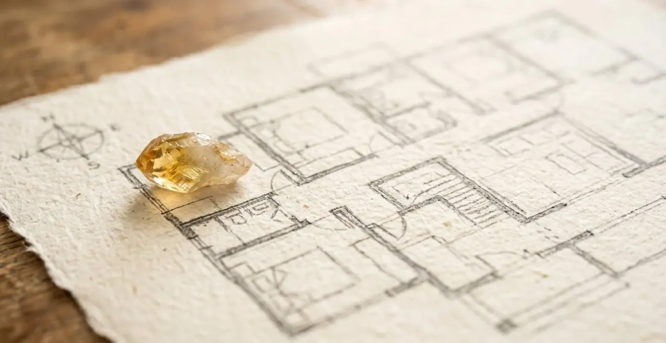 Diagrama conceptual del mapa Bagua adaptado a la distribución arquitectónica de un piso español