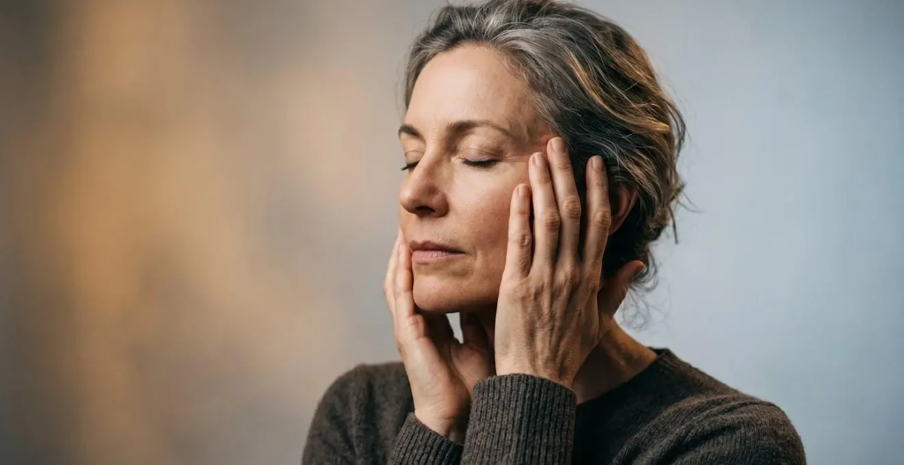 Práctica de ejercicios de yoga facial mostrando la conexión mente-músculo